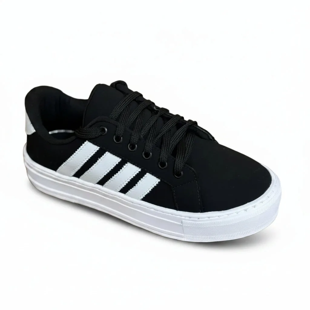 Tênis Feminino Flatform Casual Preto BX66